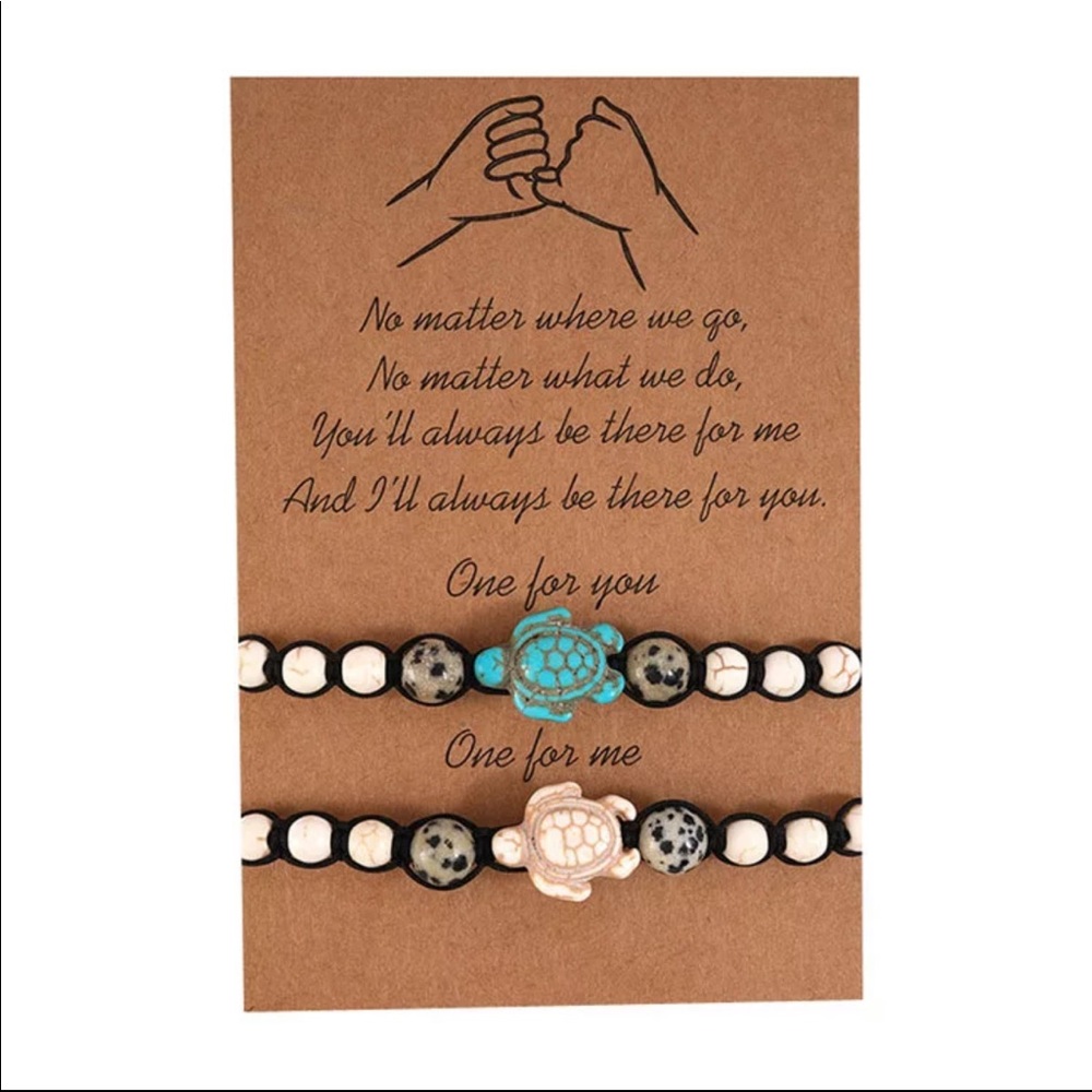 NWT Best friend/ couple bracelets with sea turtles